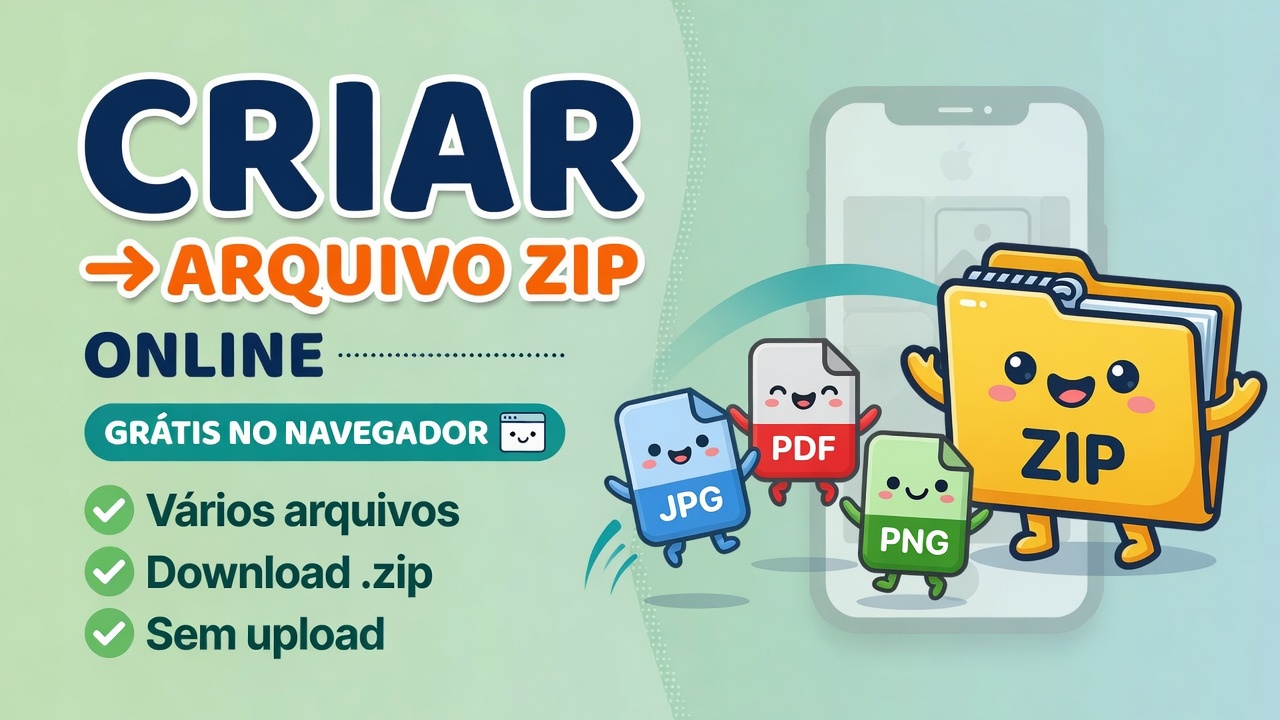 Ferramentas ZIP Online Grátis - Criar, Extrair e Desbloquear