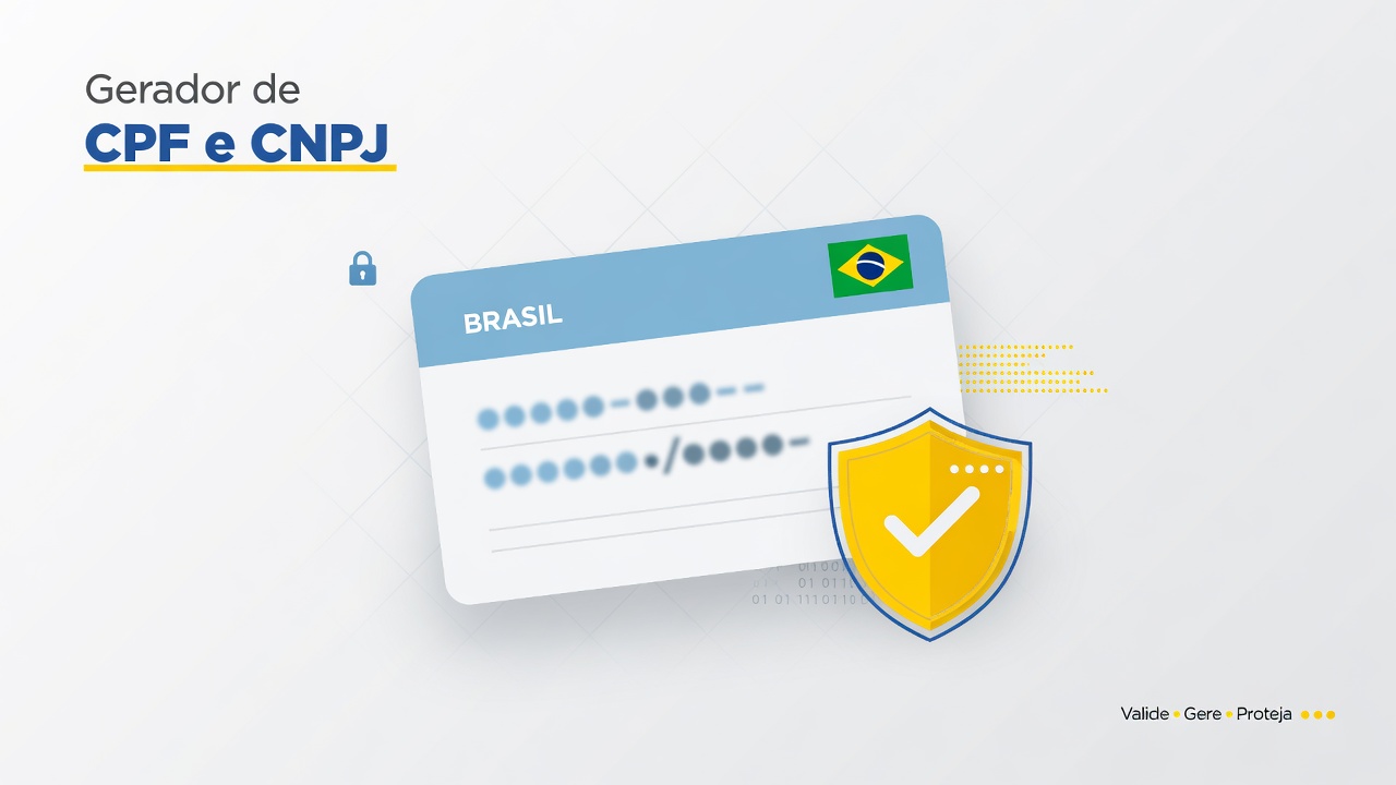 Gerador de CPF e CNPJ Online - Validar e Gerar para Testes